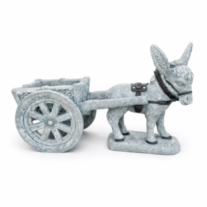 Donkey and Cart Concrete Garden Planter - Concrete Worx Northern Ireland front side