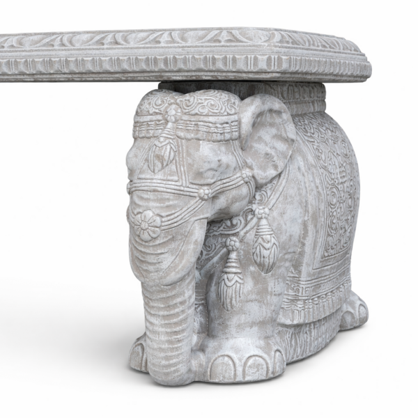 Elephant Concrete Garden Bench Close up of ellephant Leg - ConcreteWorx Northern Ireland