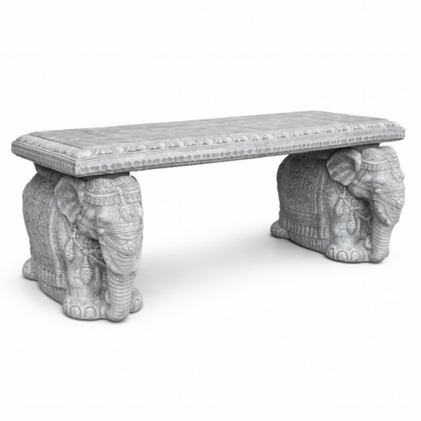 Elephant Concrete Garden Bench - ConcreteWorx Northern Ireland side view