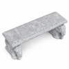 Elephant Concrete Garden Bench - ConcreteWorx Northern Ireland top view
