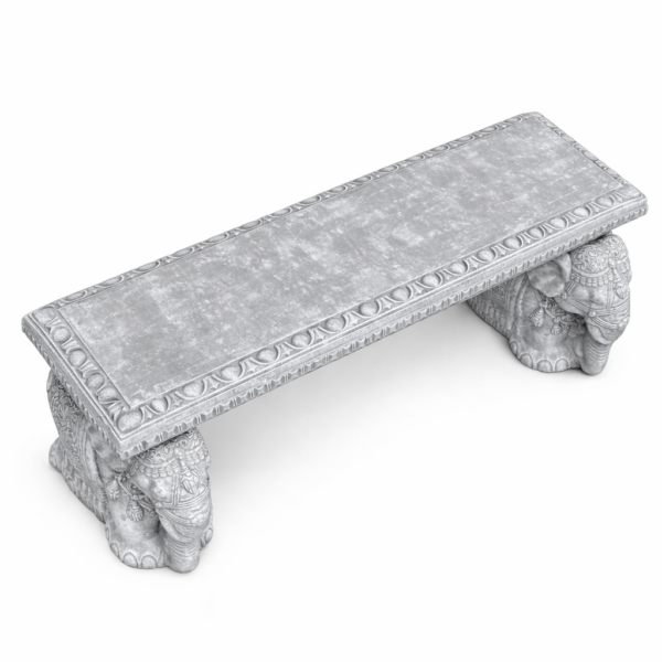 Elephant Concrete Garden Bench - ConcreteWorx Northern Ireland top view