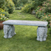 Elephant Concrete Garden Bench in garden setting - ConcreteWorx Northern Ireland