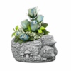 Hedgehog Concrete Garden Pot PLanter - Concreteworx Northern Ireland side view