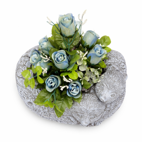 Hedgehog Concrete Garden Pot PLanter - Concreteworx Northern Ireland top angle view