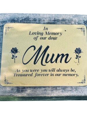 Mum Memory - Memorial Plaque | Northern Ireland
