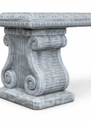 Roman Concrete Garden Bench Close up of concrete leg - ConcreteWorx Northern Ireland