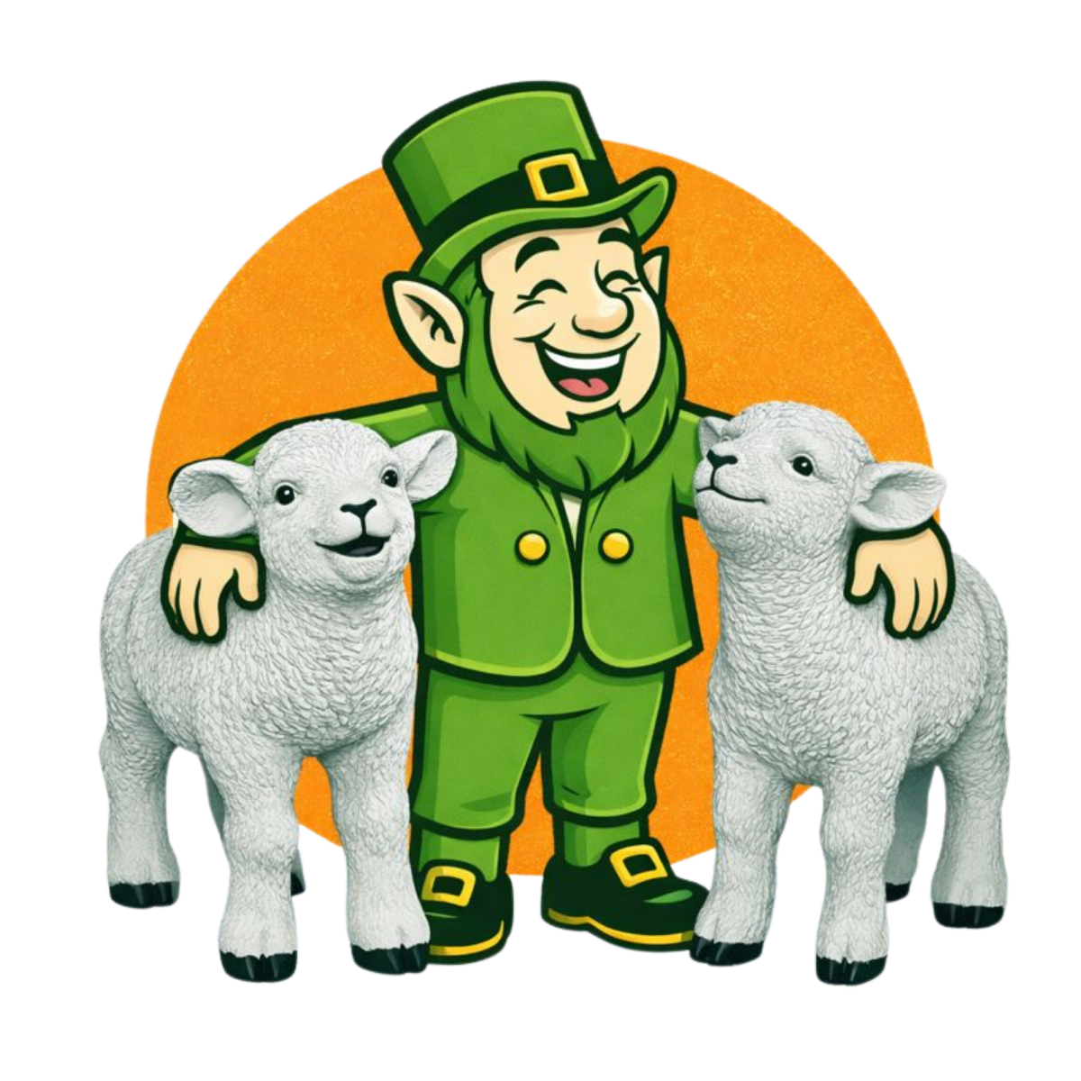 Staffy Concrete Garden Ornament - Front View