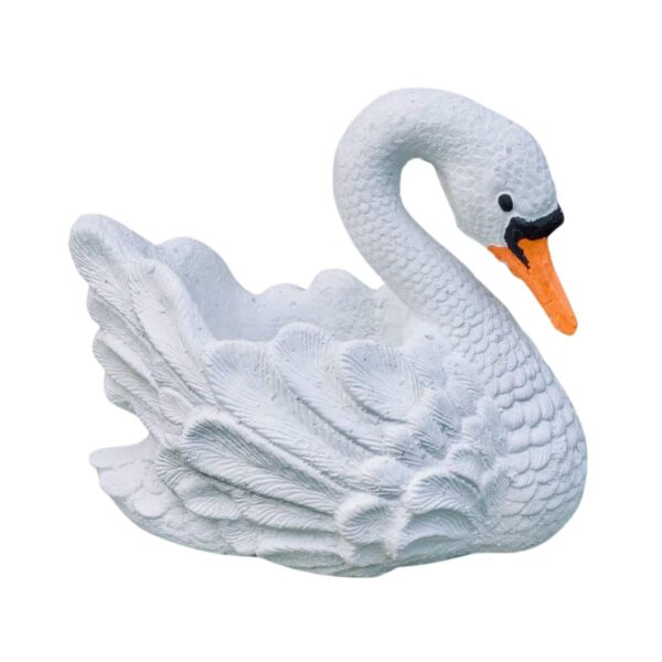 Swan Concrete Garden Ornament Planter