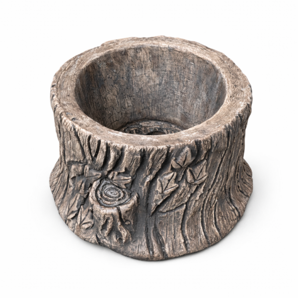 Wood Stump Concrete Garden Pot Planter Concrete Worx Northern Ireland angled view