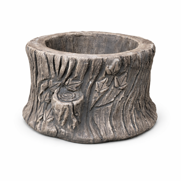 Wood Stump Concrete Garden Pot Planter Concrete Worx Northern Ireland front view